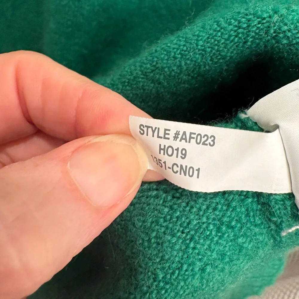 JCREW Wool Blend Raglan Sleeve Green Turtleneck High Low Sweater Size M